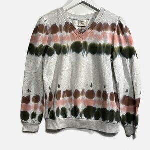 Knox Rose Women's V-Neck Tie-Dye Sweatshirt XS